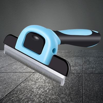 Brosse chien - DOGCombBrush™ - Bleu - Miss Doggies