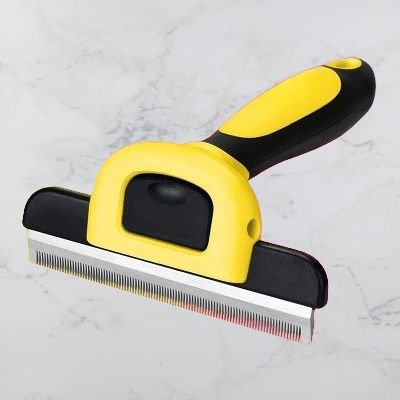 Brosse chien - DOGCombBrush™ - Jaune - Miss Doggies