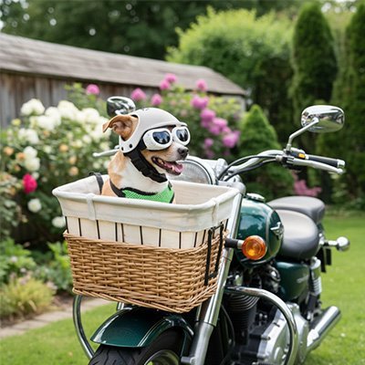 Casque moto pour chien | SafeRide - Miss Doggies